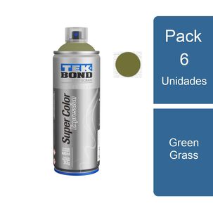 Pack 6 Pinturas Aerosol Spray Expression Green Grass Tekbond